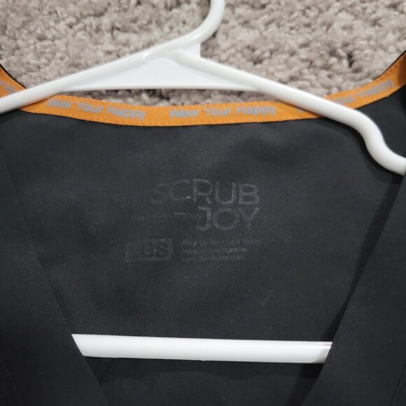 Scrub Joy Black Large Short One Pocket Scrub Top - Picture 2 of 4